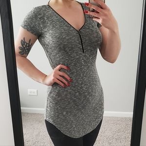 Windsor long shirt/ mini dress gray size Small